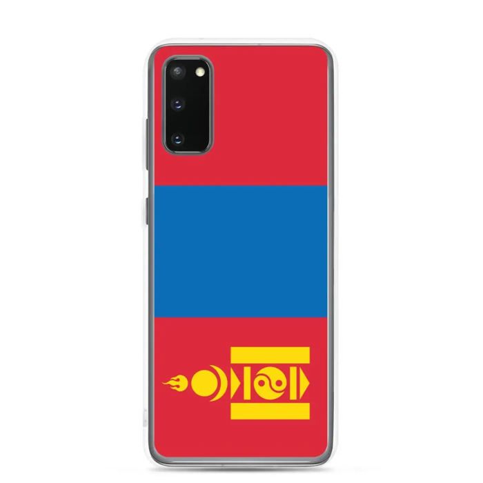 Coque Téléphone – Drapeau de la Mongolie – Compatible Samsung Galaxy S20 Plus – Étui Souple – Résistant et Antichoc – Pixelforma