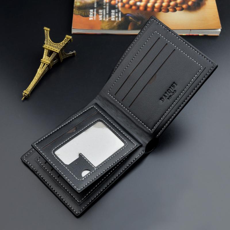 Мужские кошельки, короткие, для нескольких карт, модные, повседневные, молодежные, тонкие, тройные, горизонтальные, мягкие кошельки для кредитных карт
