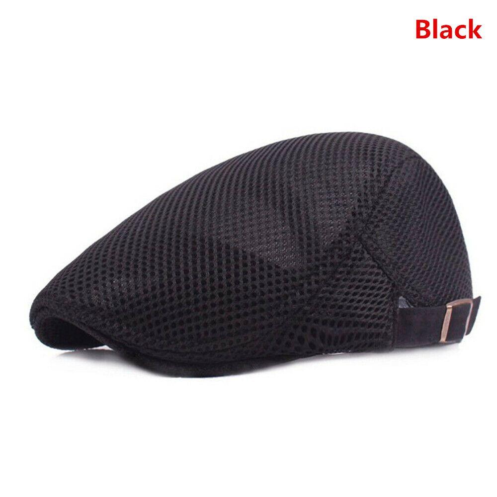 Summer Newsboy Style Adjustable Peaked Cap Golf Hat Beret Hat Breathable