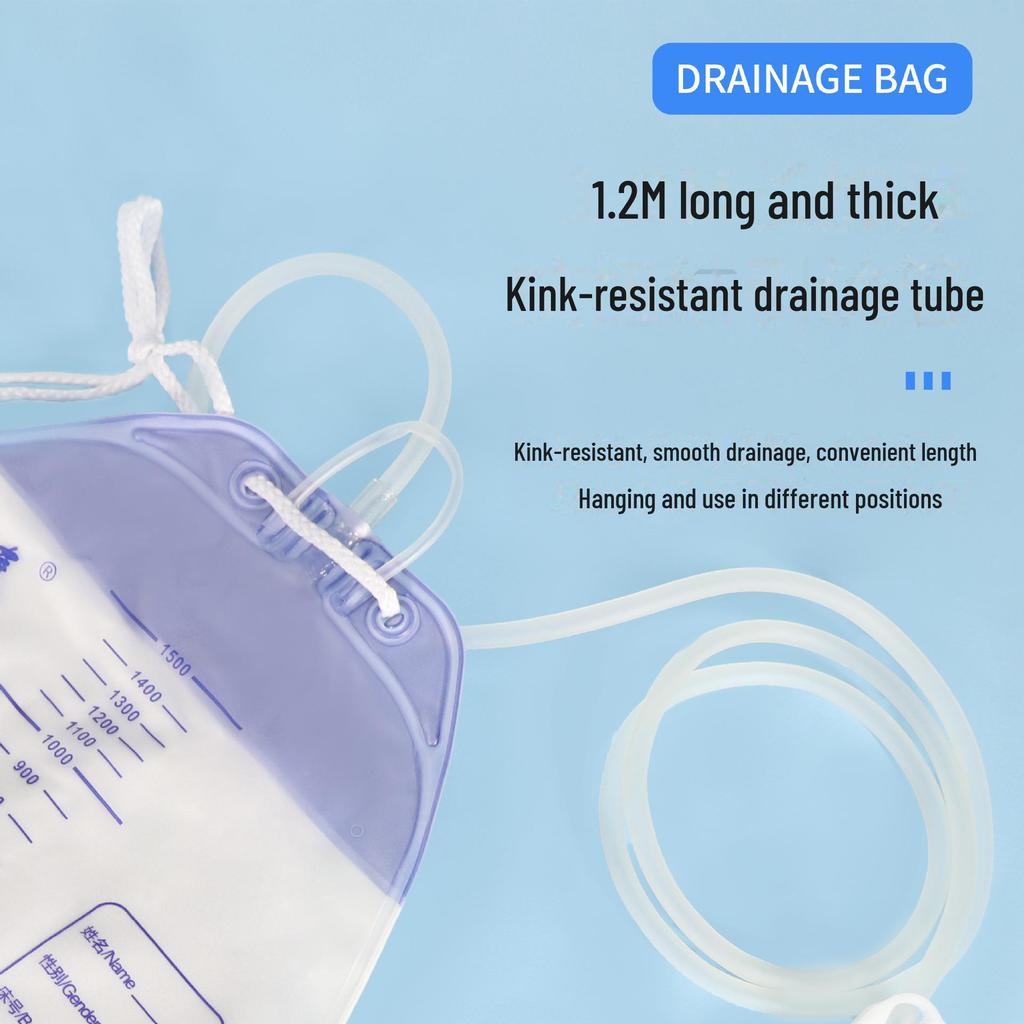 1500 мл медицинский одноразовый мешок для отвода мочи с противообратным потоком для использования катетера
