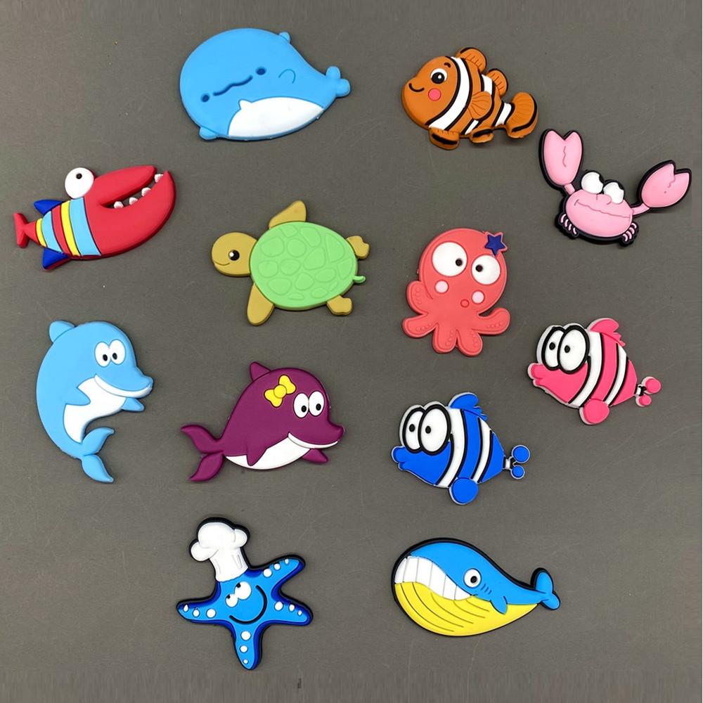 Новые магниты на холодильник из ПВХ для детей, магниты с мультяшными животными для декора холодильника, милые магниты на холодильник для детей, магнитная игрушка