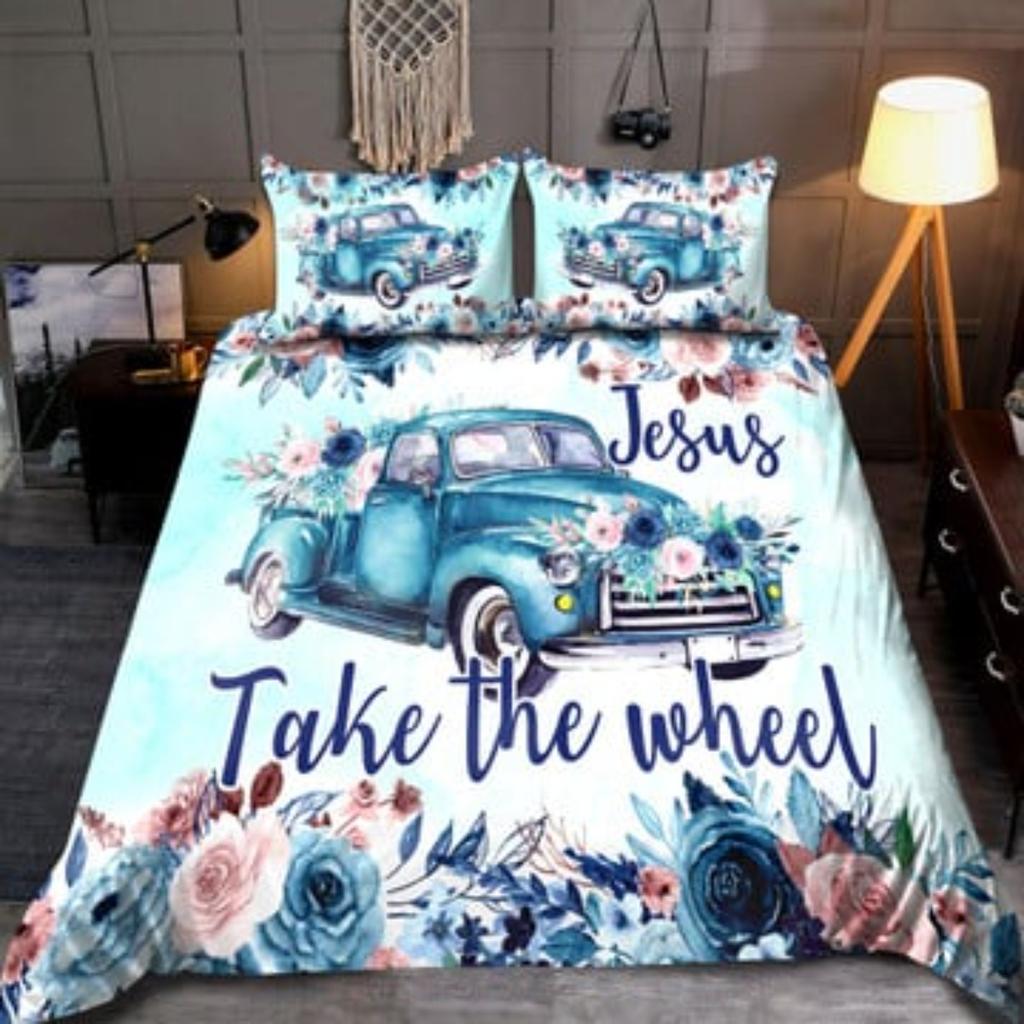 Комплект пододеяльника Jesus Take The Wheel Комплект постельного белья Декор для спальни