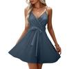 Women's Fashion Casual V-Neck Ruffle Casual Straps Sleeveless Dresses
