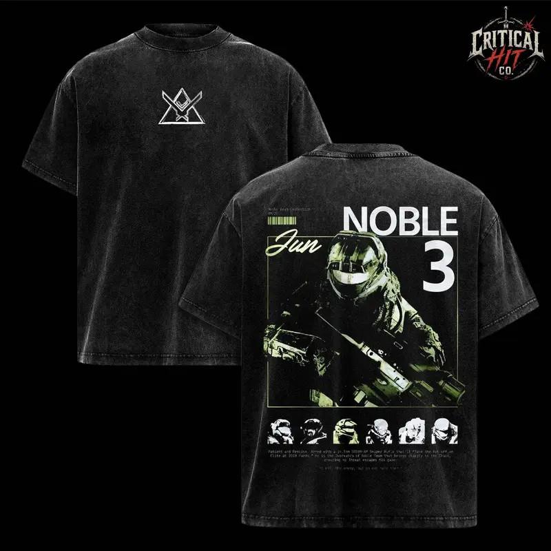 Noble Team Halo Reach Graphic T-Shirt, Remember Reach Unisex Washed Cotton T-Shirt -