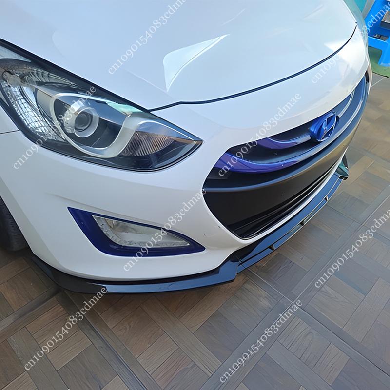 3 шт. Глянцевый Черный Разделитель Переднего Бампера Для Hyundai i30 MK2 MK2.5 2012-2017 Передний Диффузор Губа Спойлер Защита Комплект Обвеса Тюнинг