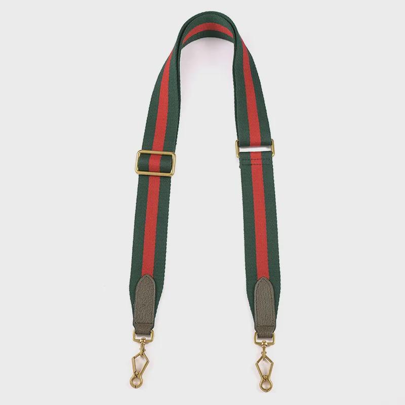 Регулируемый брезентовый плечевой ремень G-Chi, 3,8 см, зеленый и красный, F-46, замена для сумки через плечо.