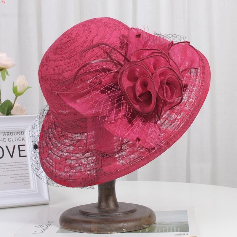 Шляпа женская летняя шляпа от солнца, ретро-шляпа с кружевом и цветочным горшком, сетчатая шляпа от солнца, шляпа рыбака