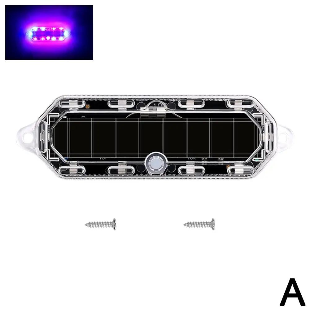 Светодиодные предупреждающие огни на солнечных батареях для ночной езды на мотоцикле и электромобиле, универсальные мигающие предупреждающие огни G3L7