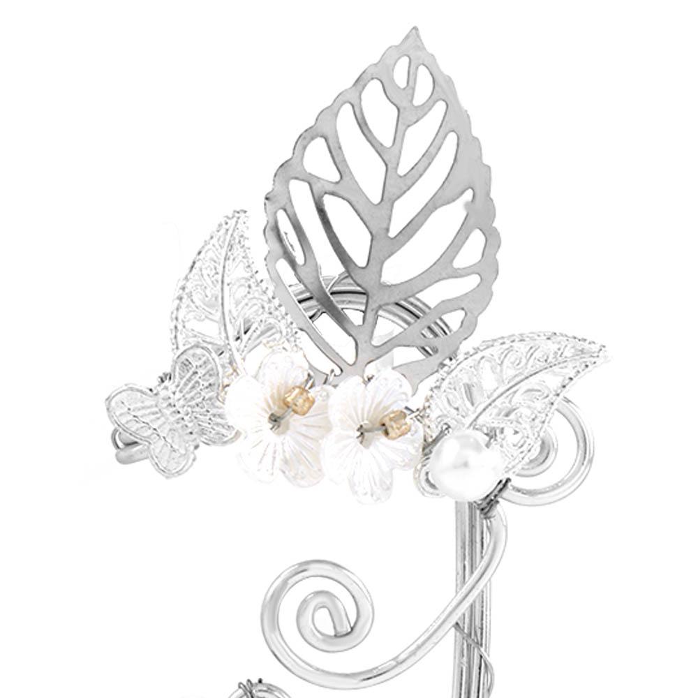 Hollowed Non piercing Left Right Ear Flower Leaf Ear Clip Fashion Accessories Ear Cuff Earrings