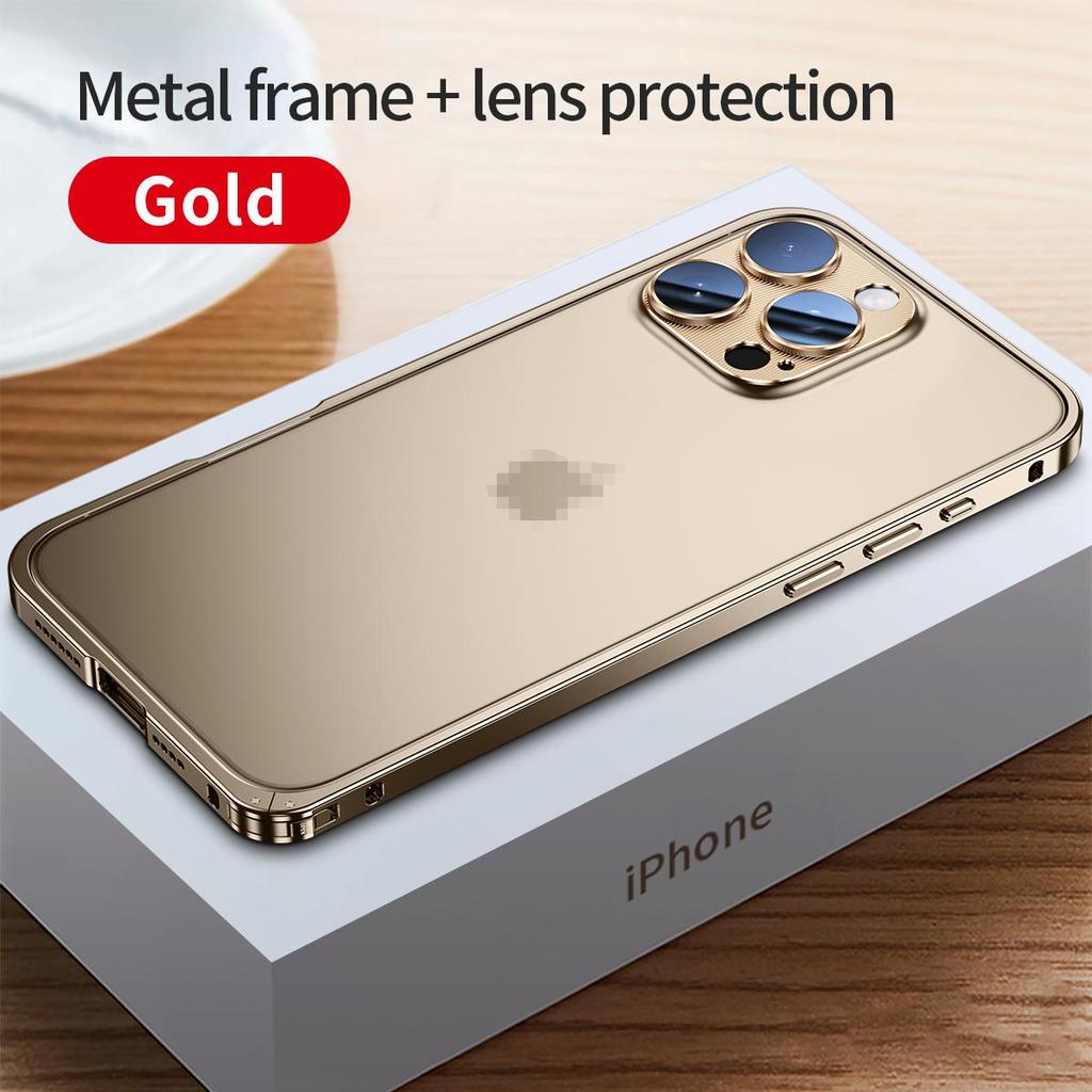 Роскошный металлический чехол-бампер для iPhone 17 16 15 14 Pro Max 14 15 Plus 16pro со съемной рамкой на защелке и защитой объектива