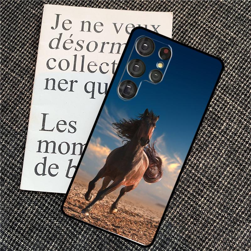 Чехол с изображением бегущих лошадей для Samsung Galaxy S25 Ultra S21 S22 S23 S24 Ultra S9 S10 S20 Plus S25 FE Задняя крышка