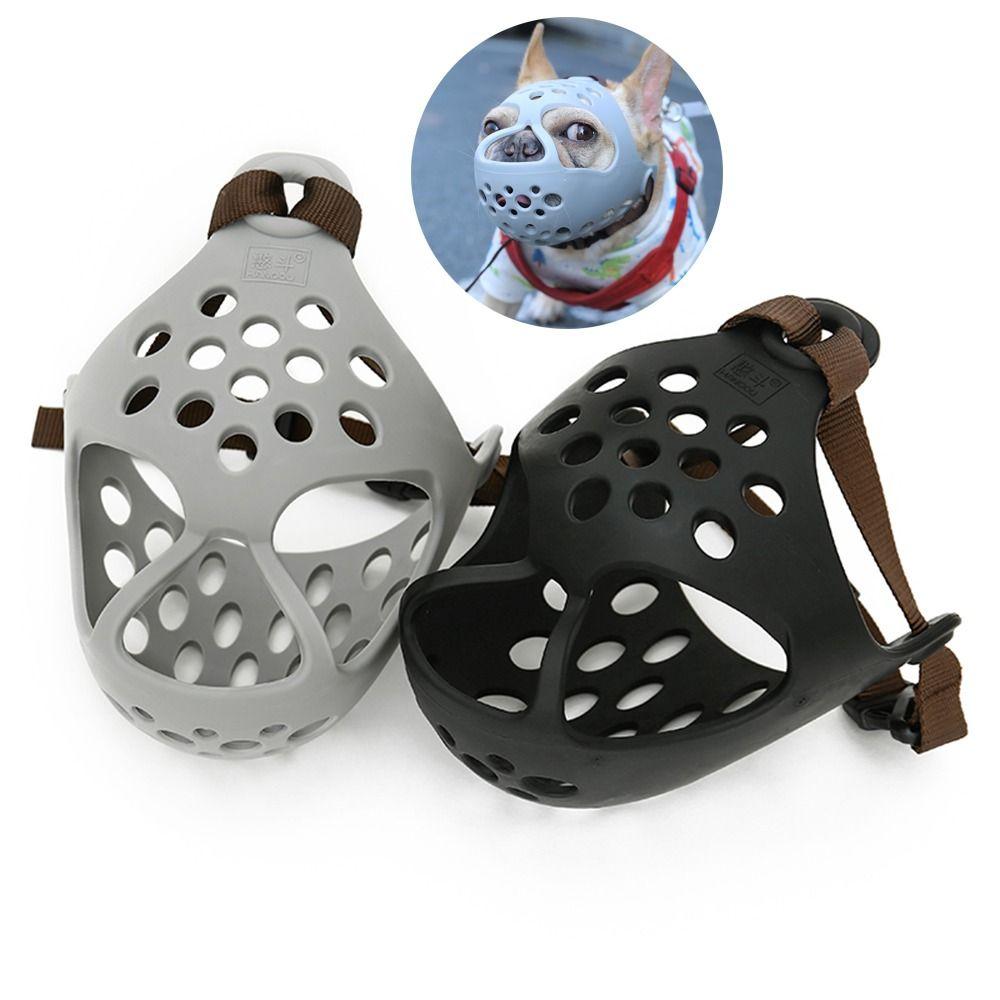 Adjustable Aggressive Dog Short Snout Biting Chewing Face Mesh Pet Dog Muzzle French Bulldog