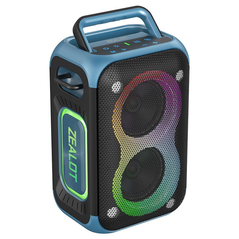 Outdoor Latest Wireless Karaoke Speaker Stereo Speaker 60W Powerful Wireless Speaker Zealot PT02