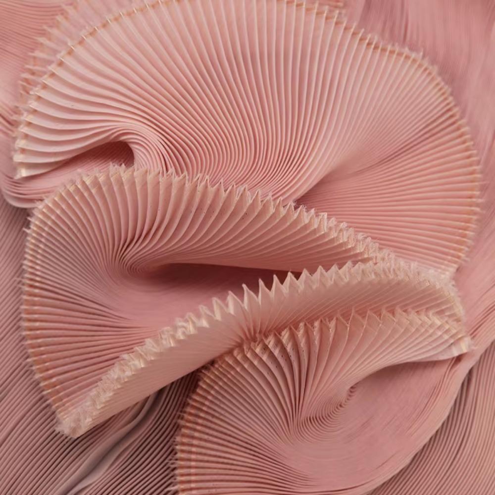 Ткань плиссе из органзы шириной 142 см, с мелкой складкой, для рукоделия, жесткий материал, сценическое украшение