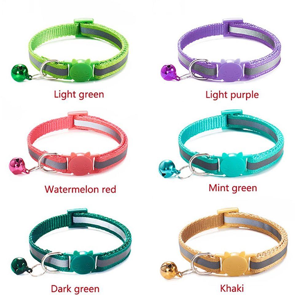 Adjustable Size Reflective with Bells Cat Neck Strap Cat Collar Pet Accessories Kitten Decor