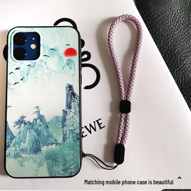 Регулируемый светоотражающий ремешок на запястье для чехла мобильного телефона - модный и простой ремешок для защиты от потери