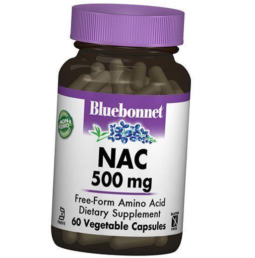 Ацетил Цистеин свободной формы, NAC 500, Bluebonnet Nutrition  30вегкапс (70393001)