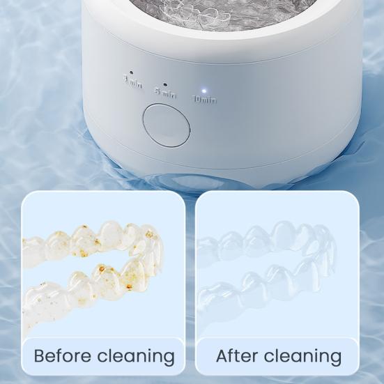 Ultrasonic Brace Cleaning Machine High Frequency Technology Multi-function Invisible Retainer Denture Jewelry Cleaner