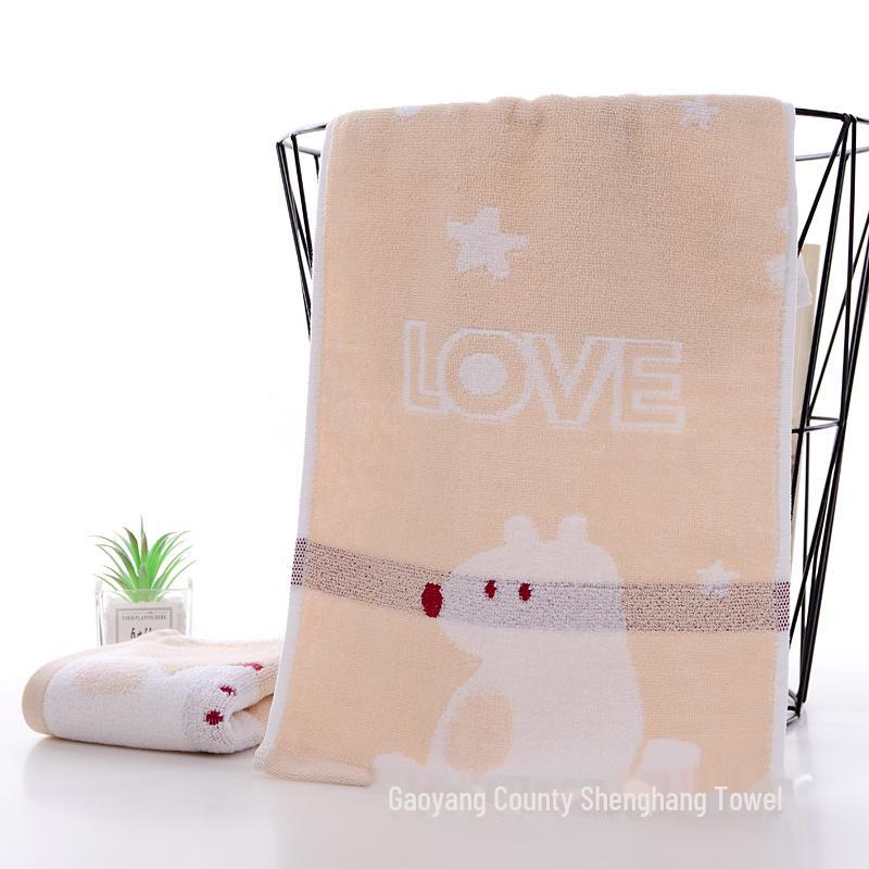 32-Strand Double-Sided Baby Towel, 25x50cm, Soft, Water-Absorbent, Thickened, Embroidered LOGO