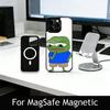 Чехол для телефона с мемом "Грустная смешная лягушка" для iPhone 17, 16, 15, 14, 13, 12, 11 Plus, Pro, магнитный с беспроводной зарядкой MagSafe
