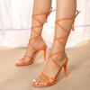 New Summer Fashion Sandals Elegant Sexy Cross Straps Banquet Party Stiletto Heels Wedding Bridesmaid Shoes