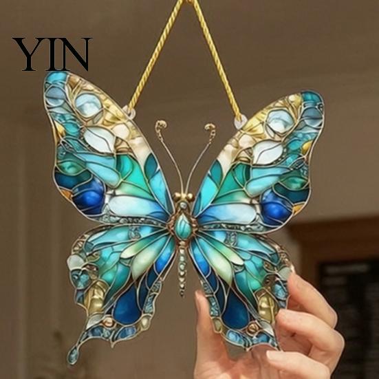 Decorative Light Catcher for Balcony Butterfly Acrylic Sun Catcher, Rainbow Hanging Decoration, Durable Prism Suncatcher Home Lanyard Ornament Living