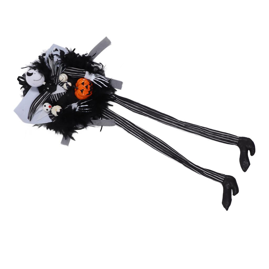 Венок на Хэллоуин, тыквенный череп, страшная гирлянда на Хэллоуин, украшение для стены входной двери