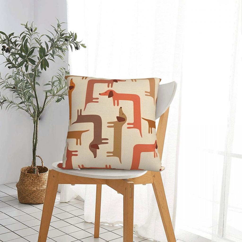 Dachshund Dog Pillow Covers Polyester Home Funny Animal Cushion Case Creative Home Decoration Pillowcase 4040