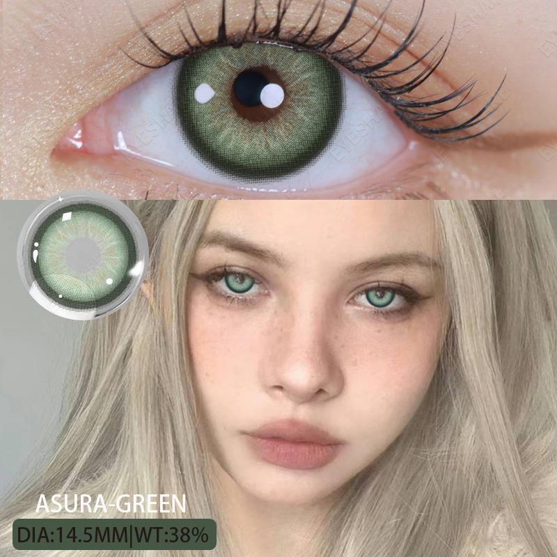 Eyeshare Natural Color Lens Eyes 2pcs Color Contact Lenses For Eye Blue Beauty Contact Lenses Eye Yearly Cosmetic Color Lens