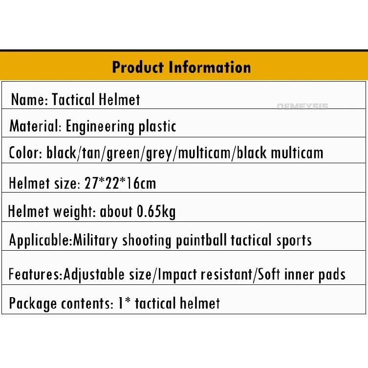 Tactical Fast Helmet Airsoft CS Game Helmets Outdoor Sports Hunting Shooting Paintball Head Protective Gear
