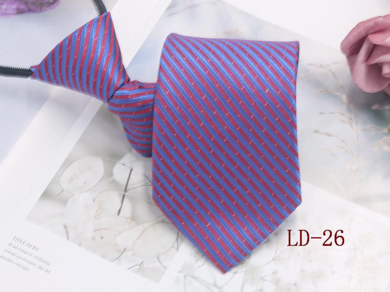 Мужской деловой галстук-молния, 8 см, в красную и черную полоску