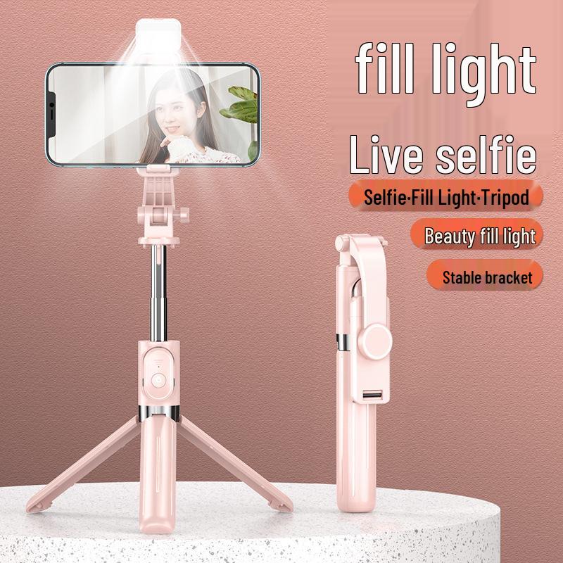 Bluetooth Selfie Stick with Remote, Tripod, Retractable Design & Fill Light for Mobile Streaming