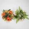Silk Candle Ring Artificial Flowers Mini Rose Wreath New Candlestick Wreath  Dining Table Core