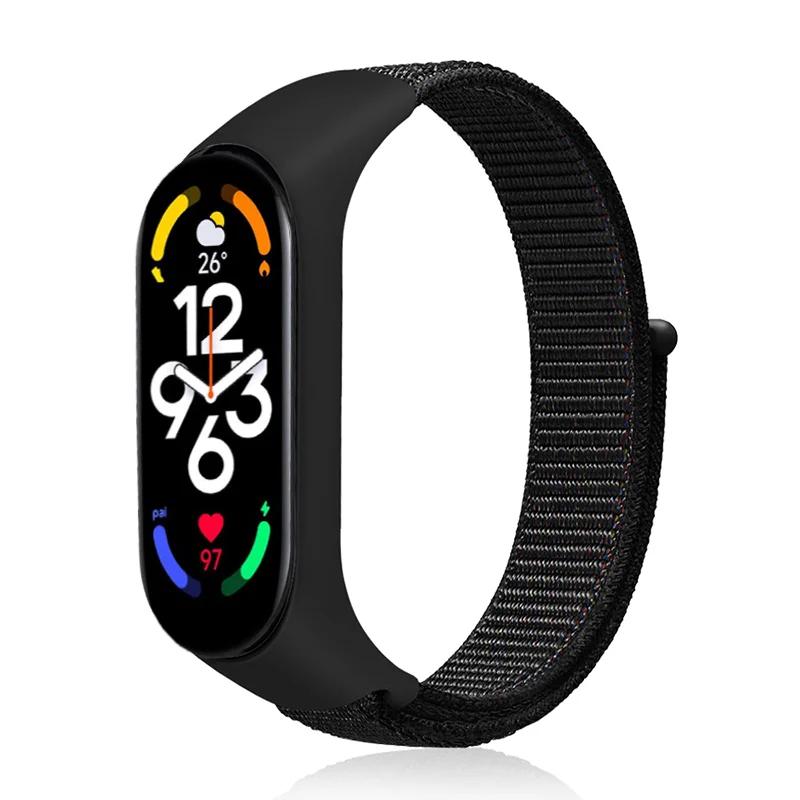 Нейлоновая петля для Xiaomi Mi Band 7-7 nfc smartwatch браслет Sport Miband7 Correa сменный браслет smart band 7 6 5 4 3 ремешок