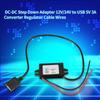 DC-DC понижающий адаптер 12В/24В на USB 5В 3А преобразователь регулятор кабель провода DC-DC преобразователь регулятор DC DC преобразователь понижающий