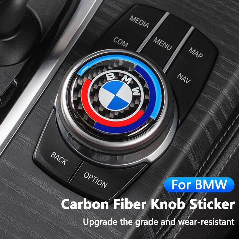 For BMW M X1 X3 Carbon Fibre Car Knob Sticker Decoration Accessories For BMW 1 2 3 4 5 7 Series X1 X3 X4 X5 X6 X7 F10 F20 F30 G20 G30 F15 F16