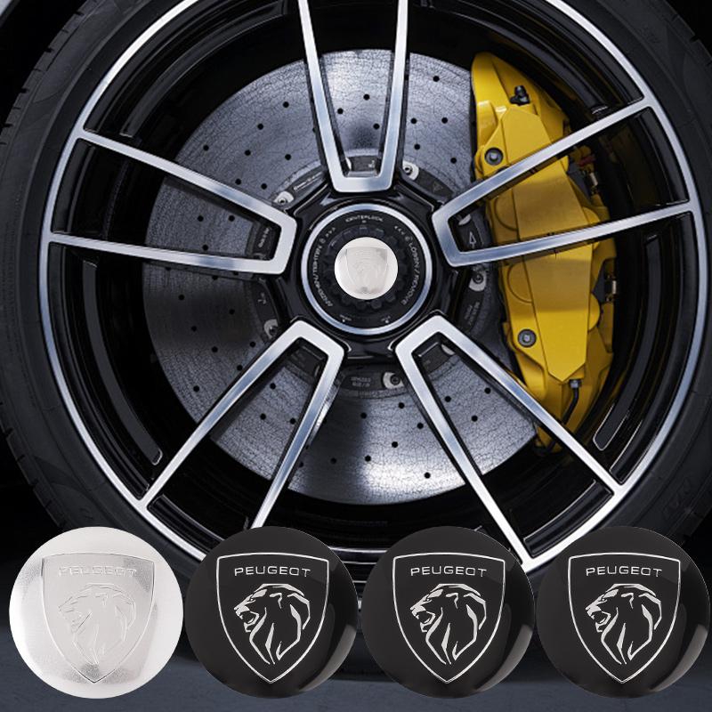 4pc 56mm Car Wheel Center Hub Cap Emblem Stickers black silver For Peugeot 307 308 206 207 208 407 508 5008 106 107 205 4008 301