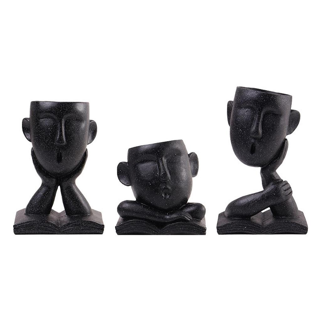Flower Pot Figurine Organizer Indoor Plants Decors Plant Pot Resin Ornament for