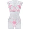 Прозрачный набор нижнего белья с открытой грудью Sheer Desire – Соблазнительный бюстгальтер с вырезами