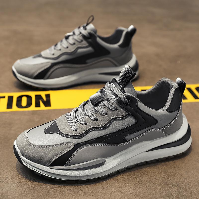 Men's Fashion Casual Shoes Lace Up Comfort Breathable Running Sneakers Men Trendy Flat Bottom Casual Sneakers Zapatillas Hombre