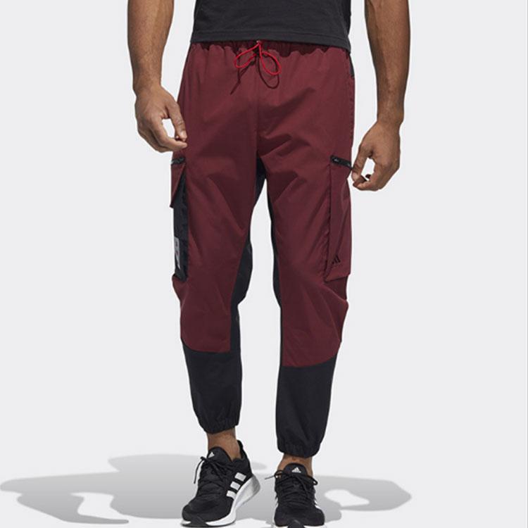 adidas CNY Wvpnt Брюки-джоггеры мужские с контрастной строчкой, обычная посадка, зауженные, цвет красный HC0263