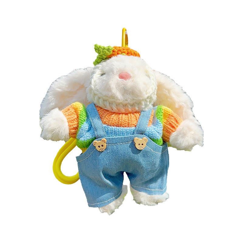 Strap Lop Ear Pants Cartoon Plush Pendant Keychain For Kids And Teen Accessories