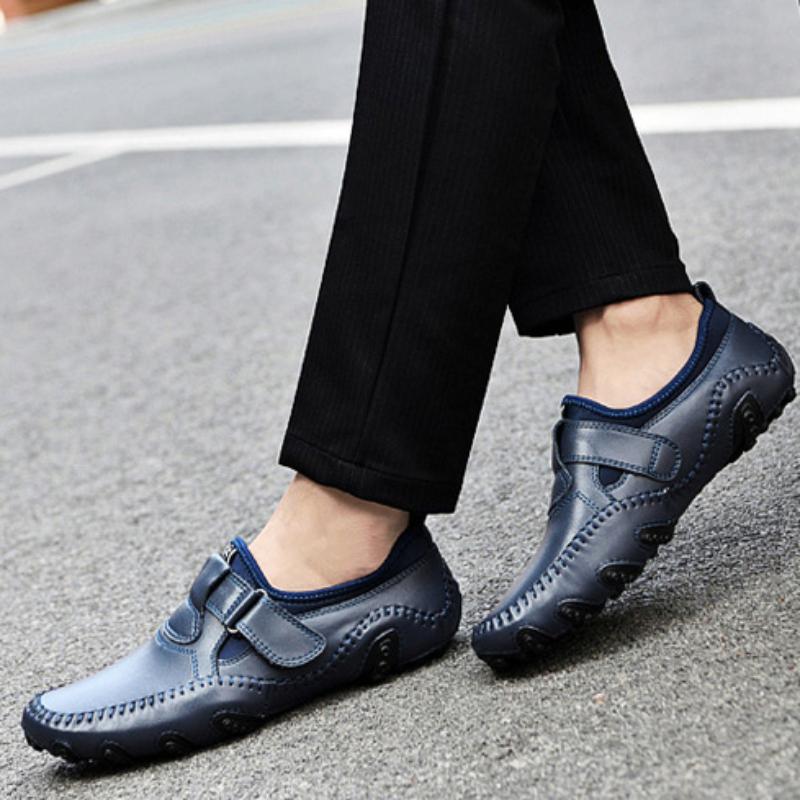 Модные мужские туфли-лоферы, натуральные мягкие удобные мокасины без шнуровки, мужская повседневная обувь ручной работы, роскошная обувь для прогулок и отдыха