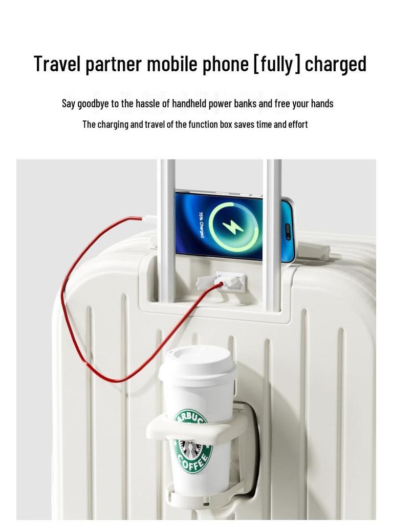 Прочный чемодан-тележка большой вместимости с кодовым замком и универсальными колесами