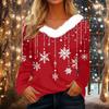 Long Sleeve Shirts For Women Cute Tops Christmas Prints Tees Blouses Casual Plus Size Basic Tops Pullover