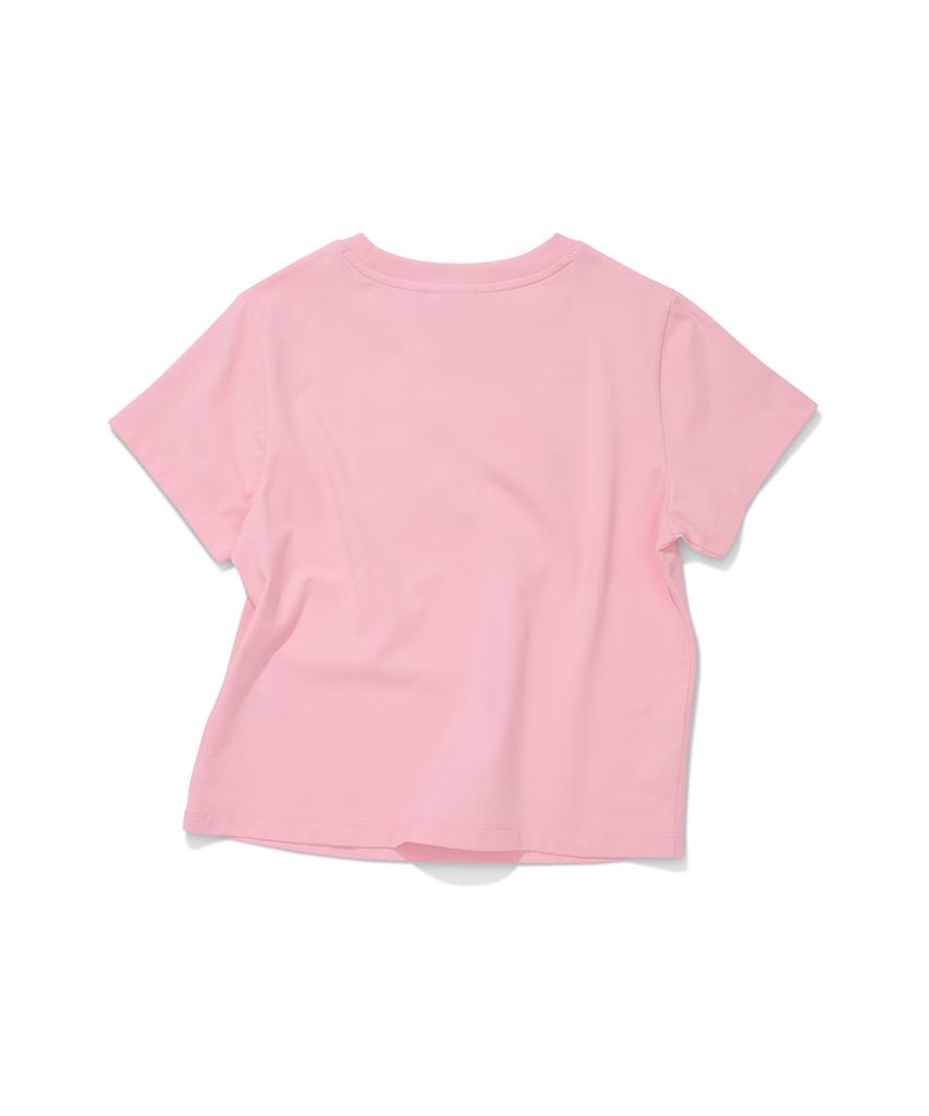 WACKY WILLY [Lo.Fl] Women'S Ribbon Short Sleeve T-Shirt Pink