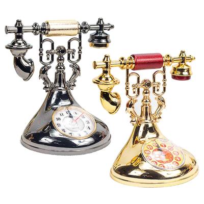 Ретро модель телефона, будильник, креативный хронометрист, настольное украшение для дома, детской комнаты, украшение прикроватной тумбочки