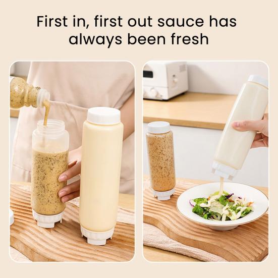 Диспенсер для приправ, бутылка для соуса, большая емкость, многоразовый контейнер для приправ, кухонный инструмент с двойной головкой для жидких соусов