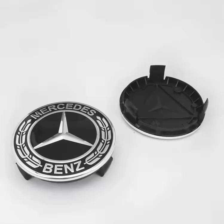 4Pcs 75mm Brabus Logo Car Emblem Wheel Center Hub Cap Accessories AMG Apple For Mercedes Benz W204 GLA GLC CLA W205 W203 W206
