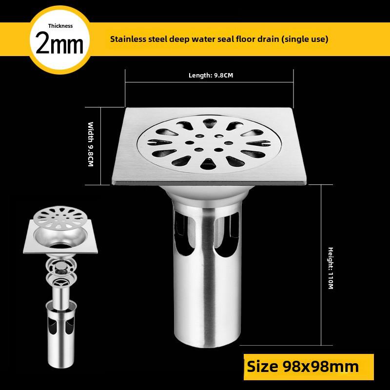 304 Нержавеющая сталь дезодорант сливной напольный для ванной комнаты и стиральной машины